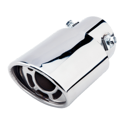 High Quality silvery  Automotive Exhaust Pipes Black Muffler Exhaust Tip